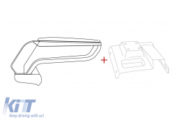 Rati Armrest model Armster S with black eco leather suitable for Volkswagen Touran 2003-2015