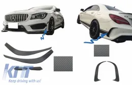 image-2-Razdjelnici odbojnika Peraje branika Aero bočni ventilacijski kanali prikladni za Mercedes Benz CLA Branik C117 X117 (2013-2016) CLA45 A-Design Carbon Film