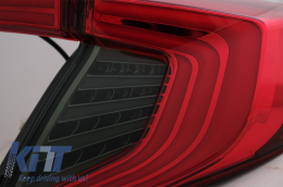 Rückleuchten für HONDA Civic MK10 FC FK 2016+ Limousine Lichtleiste Rot Schwarz--image-6023083