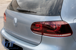 Rückleuchten Full LED für VW Golf 6 08-13 R20 Look Dynamisch Drehen Kirschrot-image-6084182