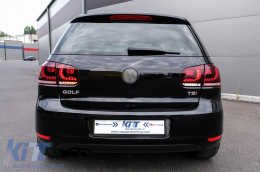 Rückleuchten Full LED für VW Golf 6 08-13 R20 Look Dynamisch Drehen Kirschrot-image-6089770