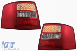 image-13-Rückleuchten LED für Audi A6 4B C5 Avant Kombi 12.1997-01.2005 klar rot Weiß