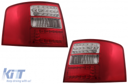 Rückleuchten LED für Audi A6 4B C5 Avant Kombi 12.1997-01.2005 klar rot Weiß-image-6078878