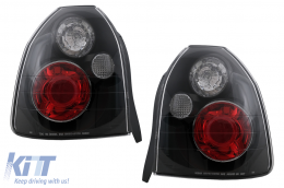 Rückleuchten Rücklichter für HONDA Civic V Hatchback 3 Türen 09.1995-02.2001 Schwarz-image-6105428