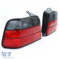 Rückleuchten Rot Schwarz Rauch Set geeignet für BMW 3er E36 Limousine 90-99-image-6209564