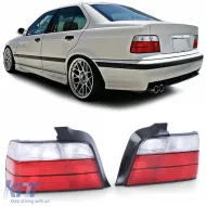 image-7-Rücklichter rot-weiß geeignet für BMW 3er E36 Limousine 1990-1998