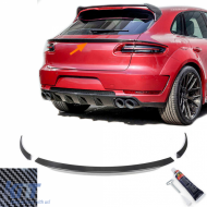 image-0-Real carbon rear spoiler performance lip suitable for Porsche Macan 2014-2018