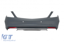 image-3-Rear A Design bumper type S63/S65 suitable for Mercedes S-Class W222 2014-2017 with PDC with dual diffuser, for dual exhaust -oo--oo-