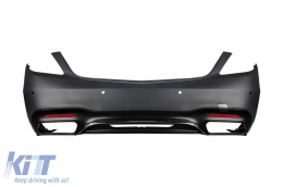 Rear A Design bumper type S63/S65 suitable for Mercedes S-Class W222 2017-2020 with PDC, double diffuser for dual exhaust -oo--oo- - ABRBM6020949