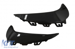 Rear Bumper Aero Flaps Flics Side Fins suitable for Mercedes GLA SUV H247 (2020-up) Sport Line Piano Black - RFOBH247