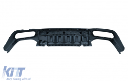Rear Bumper Air Diffuser Black with Exhaust Muffler Tips Chrome suitable for Mercedes E-Class W213 Sport Line (2016-2019) E63s Design-image-6063656