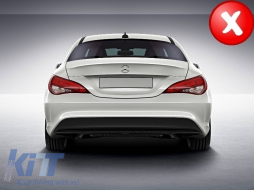 Rear Bumper Air Diffuser suitable for Mercedes CLA W117 X117 Shooting Brake (2013-2018) Facelift CLA45 Look-image-6047082