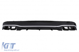 Rear Bumper Air Diffuser suitable for Mercedes E-Class C207 Coupe A207 Cabriolet Facelift (2013-2017) E63 Design - RDMBC207A