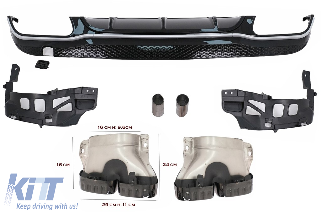Rear Bumper Air Diffuser suitable for Mercedes EClass C207 Coupe A207