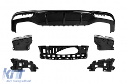 Rear Bumper Air Diffuser suitable for Mercedes E-Class W213 S213 Sport Line (2016-2019)-image-6126954