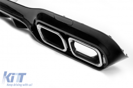Rear Bumper Air Diffuser suitable for Mercedes E-Class W213 S213 Sport Line (2016-2019)-image-6126961