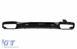 Rear Bumper Air Diffuser suitable for Mercedes E-Class W213 Sport Line (2016-2019) E63 Design Piano Black-image-6328479