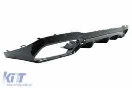 Rear Bumper Air Diffuser suitable for Mercedes E-Class W213 Sport Line (2016-2019) E63 Design Piano Black-image-6328480