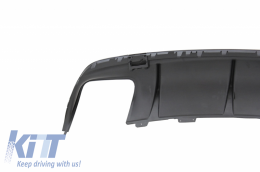 Rear Bumper Air Diffuser with Ehaust Muffler Tips suitable for Mercedes CLA W117 X117 Shooting Brake (2013-2018) Facelift CLA45 Look-image-6047165
