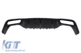 Rear Bumper Air Diffuser with Exhaust Muffler Tips Chrome Edition suitable for Mercedes E-Class W213 AMG Line (2016-2019) E63 Design-image-6044689