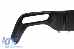 Rear Bumper Air Diffuser with Exhaust Muffler Tips Chrome Edition suitable for Mercedes E-Class W213 AMG Line (2016-2019) E63 Design-image-6044690