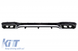 image-40-Rear Bumper Air Diffuser with Exhaust Muffler Tips Black suitable for Mercedes E-Class W213 AMG Line (2016-2019) E63 Design