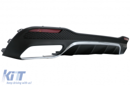 Rear Bumper Air Diffuser with Exhaust Muffler Tips suitable for Mercedes GLE Class W166 SUV Facelift (2015-2019) GLE63 Design-image-6075316