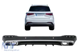 image-39-Rear Bumper Air Diffuser with Exhaust Muffler Tips suitable for Mercedes GLS Class X167 (2019-up) GLS63 Design