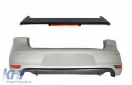 Rear Bumper and Roof Spoiler with LED Brake Light suitable for VW Golf 6 VI (2008-2012) GTI Design - CORBVWG6GTIRW