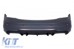 Rear Bumper Assembly suitable for MERCEDES C-Class W204 (07-14) Facelift C63 Design and Exhaust Muffler Tips-image-5992508