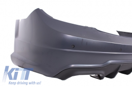 Rear Bumper Assembly suitable for MERCEDES C-Class W204 (07-14) Facelift C63 Design and Exhaust Muffler Tips-image-5992509