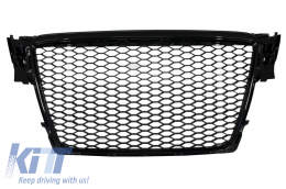 Rear Bumper Diffuser & Exhaust Tips with Central Grille and LED Taillights suitable for AUDI A4 B8 Avant Pre Facelift (2007-2011)-image-6046378