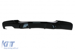 Rear Bumper Diffuser Left Double Outlet suitable for BMW 3 Series E90 E91 (2004-2012) M Design Piano Black-image-6105516