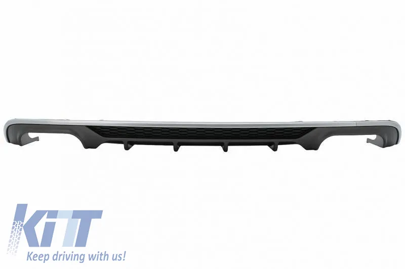 Rear Bumper Diffuser suitable for Audi A3 8V Facelift 16-20 Sedan / Cabrio S3 Look Standard Bumper from ABS Plastic 1pc