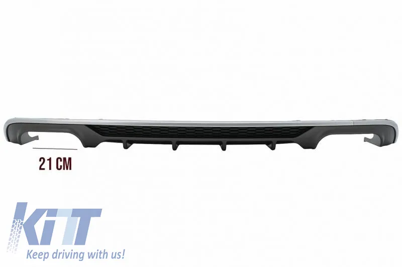 Rear Bumper Diffuser suitable for Audi A3 8V Facelift 16-20 Sedan / Cabrio S3 Look Standard Bumper from ABS Plastic 1pc