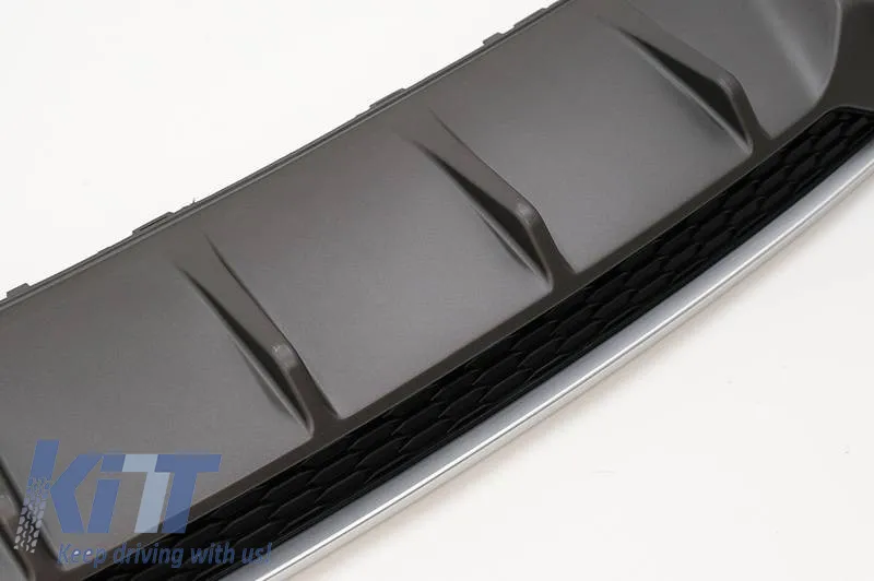 Rear Bumper Diffuser suitable for Audi A3 8V Facelift 16-20 Sedan / Cabrio S3 Look Standard Bumper from ABS Plastic 1pc