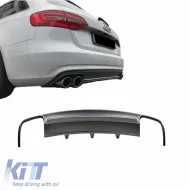 Rear Bumper Diffuser suitable for Audi A4 B8 12-15 Facelift Sedan/Avant S4 Look From Abs Plastic 1pc-image-6298967
