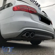 Rear Bumper Diffuser suitable for Audi A4 B8 12-15 Facelift Sedan/Avant S4 Look From Abs Plastic 1pc-image-6298970