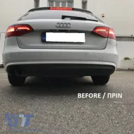Rear Bumper Diffuser suitable for Audi A4 B8 12-15 Facelift Sedan/Avant S4 Look From Abs Plastic 1pc-image-6298974
