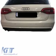 Rear Bumper Diffuser suitable for Audi A4 B8 12-15 Facelift Sedan/Avant S4 Look From Abs Plastic 1pc-image-6298977