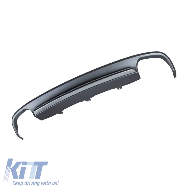Rear Bumper Diffuser suitable for Audi A6 C7 Pre-Facelift 11-14 Sedan / Avant S6 Look From Abs Plastic 1pc