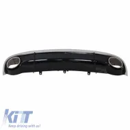 Rear Bumper Diffuser suitable for Audi A7 4G 10-14 RS7 Look Standard Bumper with Exhaust Tips from ABS Plastic-image-6313193