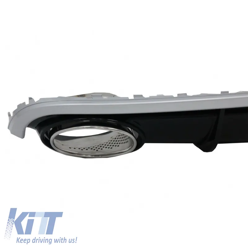 Rear Bumper Diffuser suitable for Audi A7 4G 10-14 RS7 Look Standard Bumper with Exhaust Tips from ABS Plastic