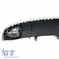 Rear Bumper Diffuser suitable for Audi A7 4G 10-14 RS7 Look Standard Bumper with Exhaust Tips from ABS Plastic-image-6313198