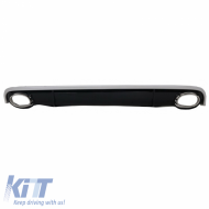 Rear Bumper Diffuser suitable for Audi A7 4G 10-14 RS7 Look Standard Bumper with Exhaust Tips from ABS Plastic