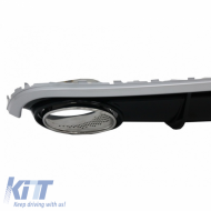 Rear Bumper Diffuser suitable for Audi A7 4G 10-14 RS7 Look Standard Bumper with Exhaust Tips from ABS Plastic