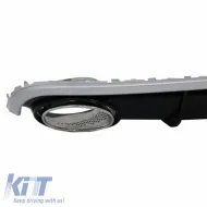 Rear Bumper Diffuser suitable for Audi A7 4G 10-14 RS7 Look Standard Bumper with Exhaust Tips from ABS Plastic-image-6314123