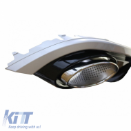 Rear Bumper Diffuser suitable for Audi A7 4G 10-14 RS7 Look Standard Bumper with Exhaust Tips from ABS Plastic
