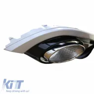 Rear Bumper Diffuser suitable for Audi A7 4G 10-14 RS7 Look Standard Bumper with Exhaust Tips from ABS Plastic-image-6314126