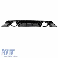 Rear Bumper Diffuser suitable for Audi TT 8S 14+ TTRS Look with Exhaust Tips from ABS Plastic-image-6299216